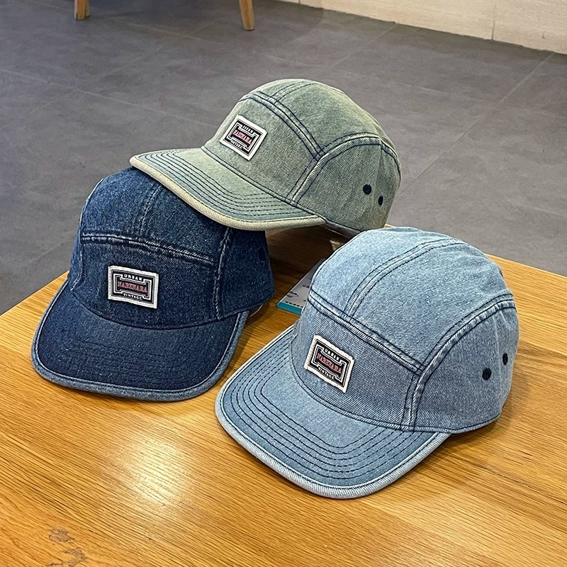 빈티지 스타일의 평평한 챙이 달린 데님 야구 모자, 남 - Corduroy Cap 5 Panel 리뷰 및 가격
