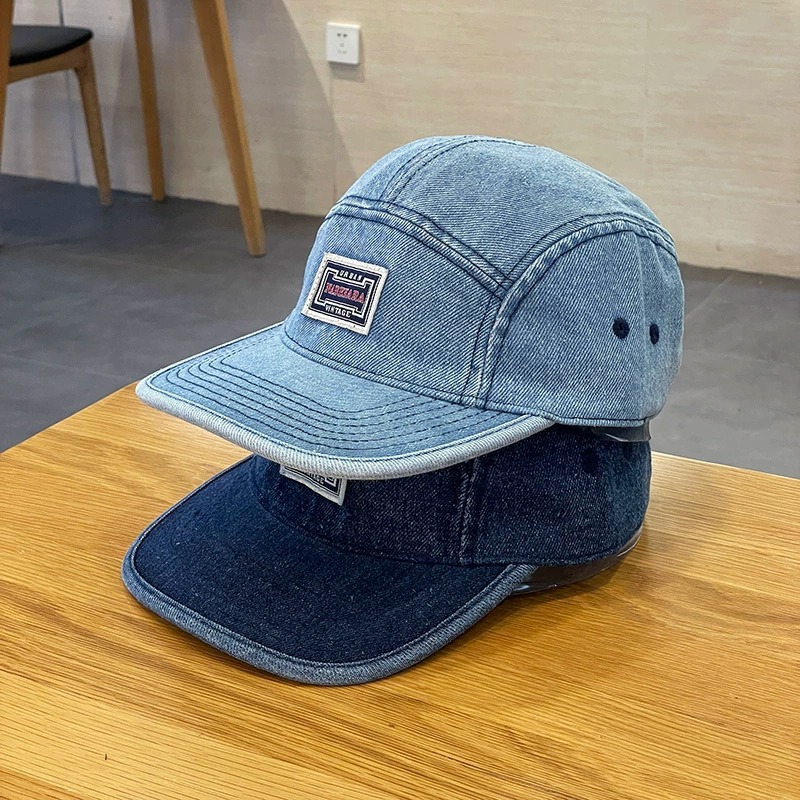 빈티지 스타일의 평평한 챙이 달린 데님 야구 모자, 남 - Corduroy Cap 5 Panel 리뷰 및 가격
