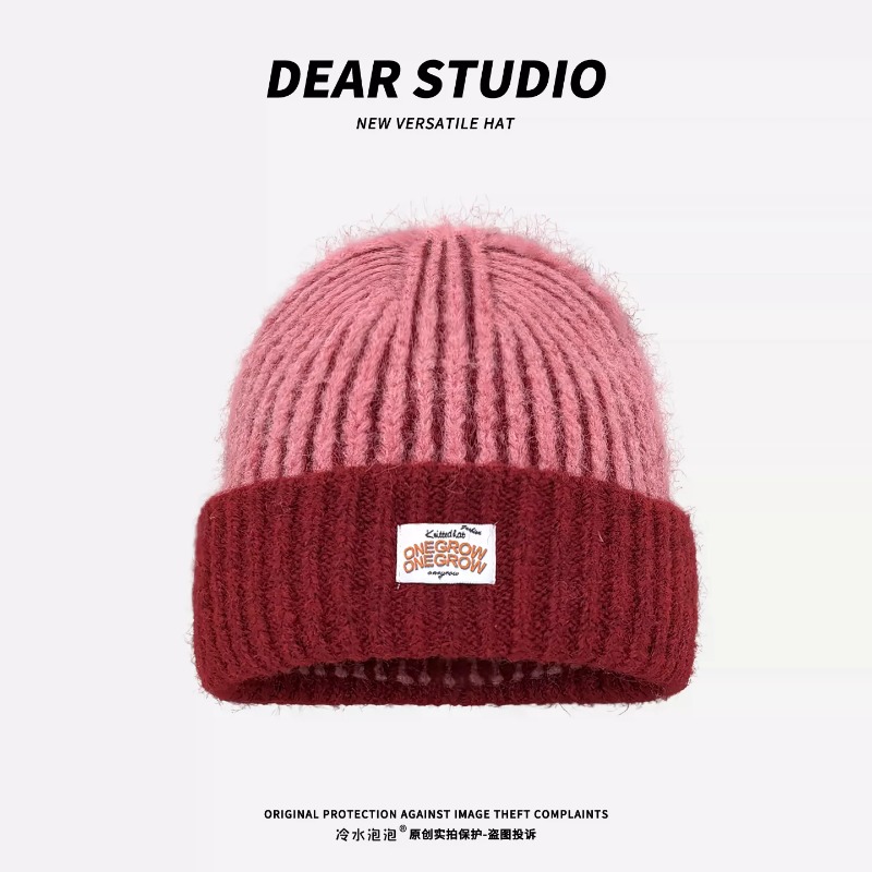 여성용 스트라이프 패턴의 부드러운 털실 니트 비니, 따 - Beanie Cuffed Knit 리뷰 및 가격