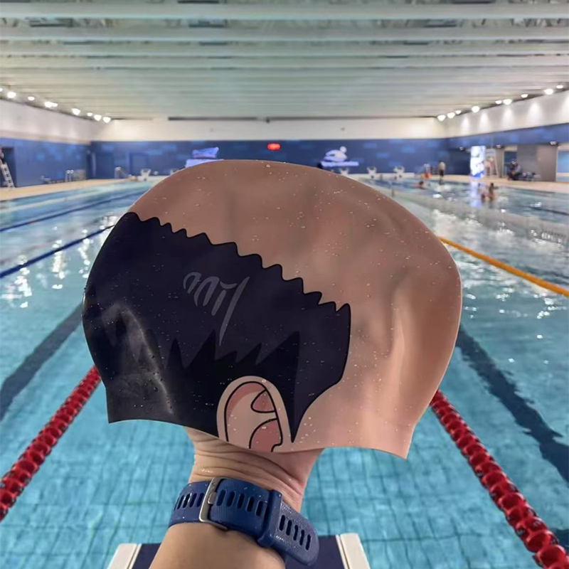 새로운 재미있는 대머리 수영 모자 지중해 프린트 실리콘 - Swim Hat Silicone 리뷰 및 가격