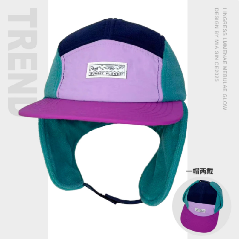 한국 겨울용 폴라 플리스 컬러 블록 파이브 패널 플라잉 - Corduroy Cap 5 Panel 리뷰 및 가격